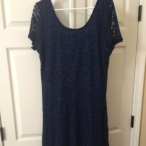 Navy blue lace dress